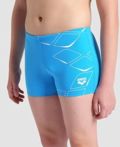BOY'S ARENA LOSANGE GRAPHIC SWIM SHORT/TURQUOISE
