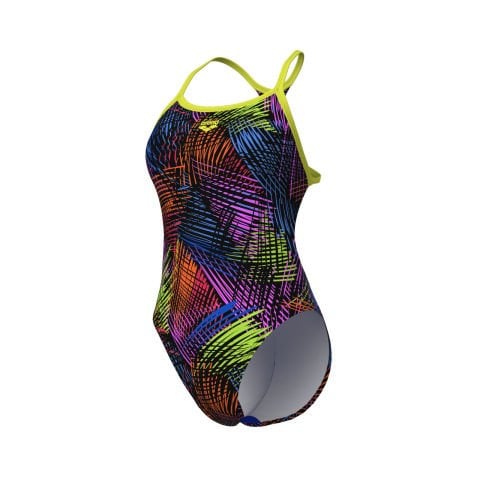 WOMENS ARENA ENERGY SWIMSUIT BOOSTER BACK/SOFT GREEN-BLACK MULTI KADIN MAYOSU