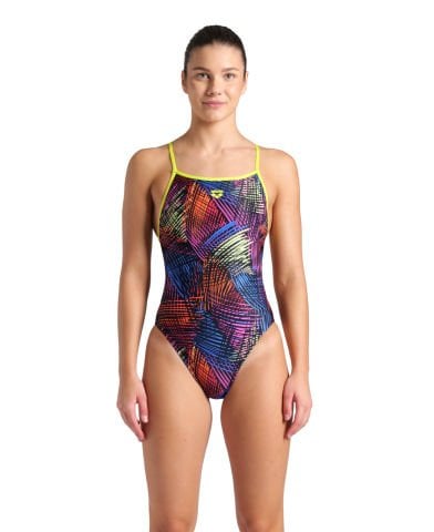 WOMENS ARENA ENERGY SWIMSUIT BOOSTER BACK/SOFT GREEN-BLACK MULTI KADIN MAYOSU