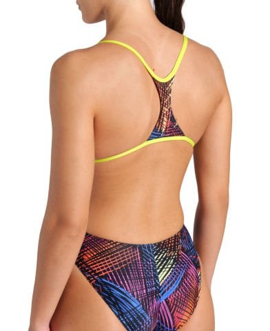 WOMENS ARENA ENERGY SWIMSUIT BOOSTER BACK/SOFT GREEN-BLACK MULTI KADIN MAYOSU
