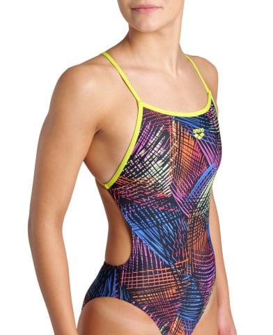 WOMENS ARENA ENERGY SWIMSUIT BOOSTER BACK/SOFT GREEN-BLACK MULTI KADIN MAYOSU