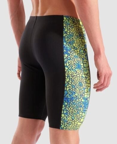 MEN'S ARENA SNAKESKIN SWIM JAMMER/BLACK-GREEN MULT
