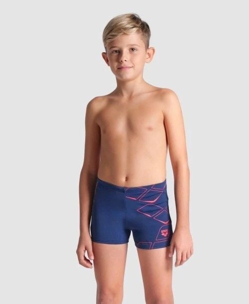 BOY'S ARENA LOSANGE GRAPHIC SWIM SHORT/NAVY