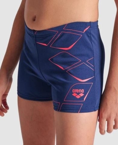 BOY'S ARENA LOSANGE GRAPHIC SWIM SHORT/NAVY