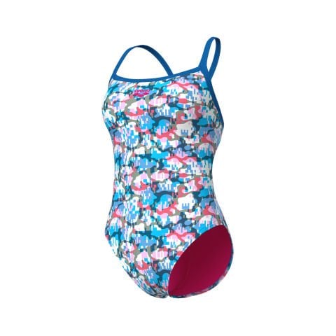 WOMEN'S ARENA MULTI CAMO SWIMSUIT CHALLENGE BACK KADIN MAYOSU