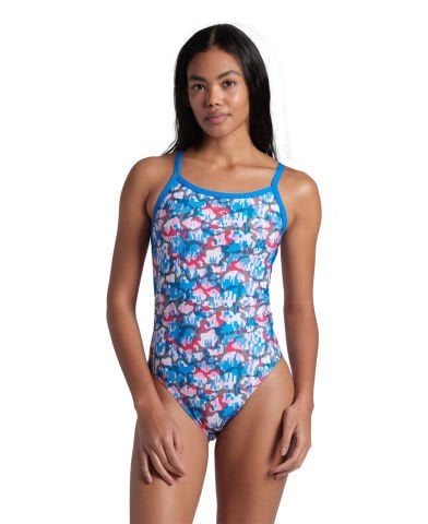 WOMEN'S ARENA MULTI CAMO SWIMSUIT CHALLENGE BACK KADIN MAYOSU