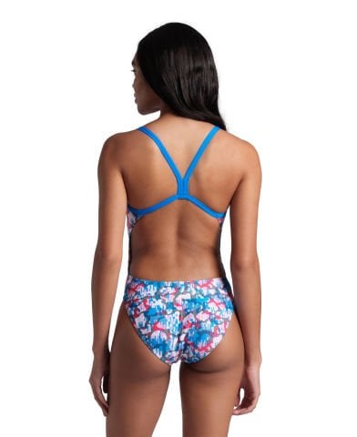 WOMEN'S ARENA MULTI CAMO SWIMSUIT CHALLENGE BACK KADIN MAYOSU