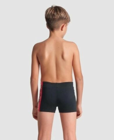 BOY'S ARENA PALETTE SWIM SHORT/BLACK-CALYPSO CORAL MULTI