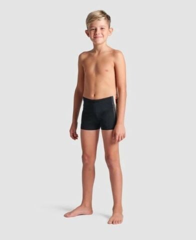 BOY'S ARENA PALETTE SWIM SHORT/BLACK-CALYPSO CORAL MULTI