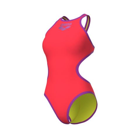 W ARENA ONE BIGLOGO ONE PIECE/CORAL-PURPLE KADIN MAYOSU