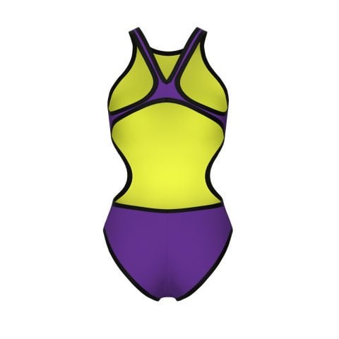 W ARENA ONE BIGLOGO ONE PIECE/PLUM-BLACK KADIN YÜZME MAYOSU