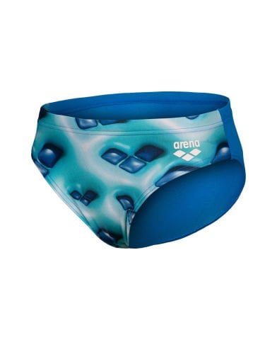 BOYS ARENA LOGO GRAPHIC SWIM BRIEFS/BLUE RIVER-WATER MULTI ERKEK ÇOCUK MAYOSU