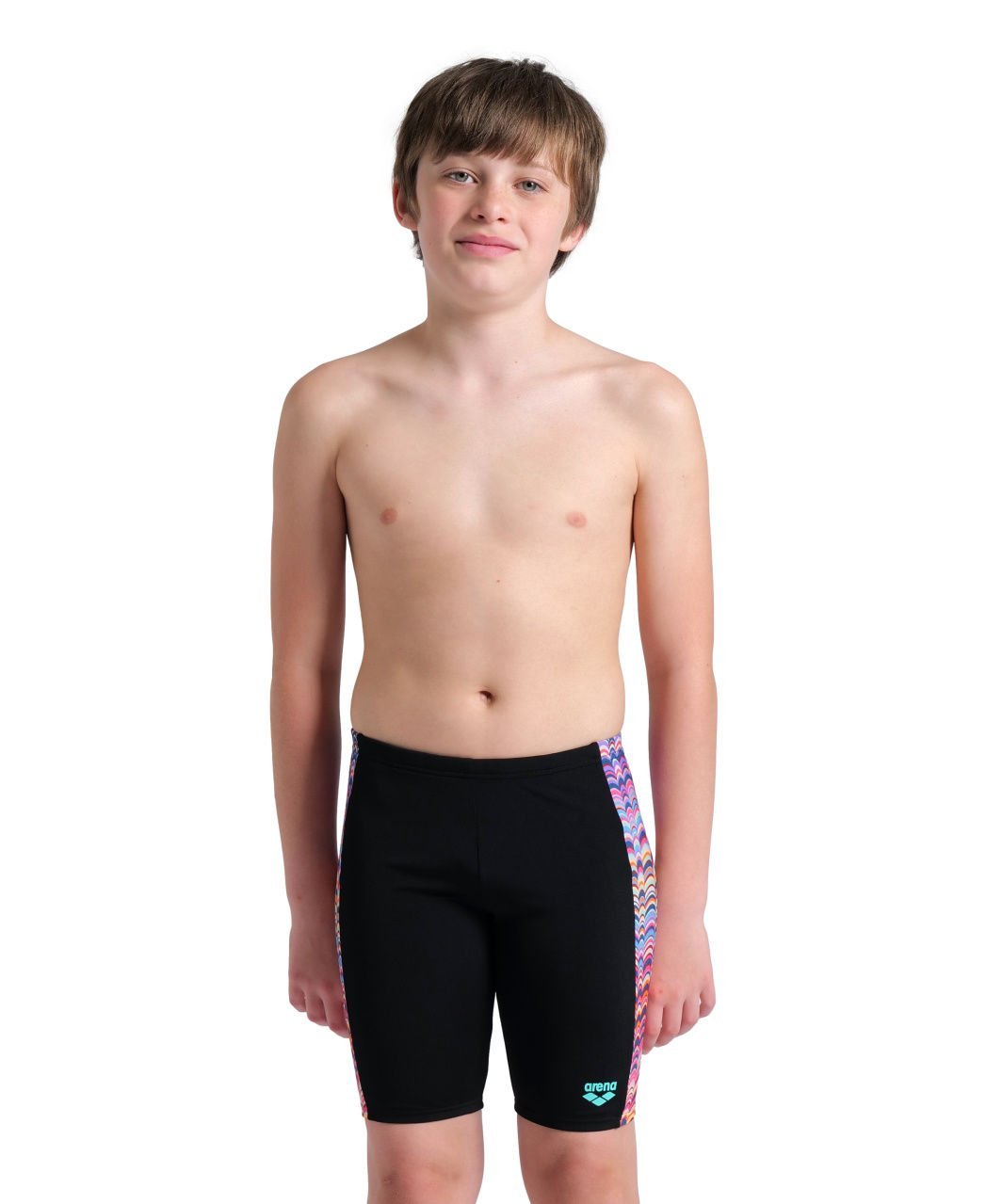 BOYS ARENA ONDULATION SWIM JAMMER/BLACK-MULTI VIOLET ERKEK ÇOCUK MAYOSU