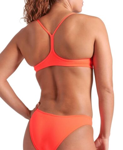WOMENS ARENA BIKINI BANDEAU SOLID/BRIGHT CORAL-PURPLE KADIN BİKİNİ TAKIMI