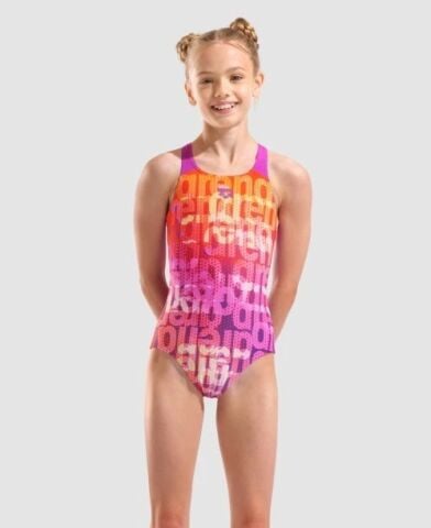 G ARENA MULTICOLOURS V BACK / PINK MULTI VERY FUSCHIA KIZ ÇOCUK MAYOSU