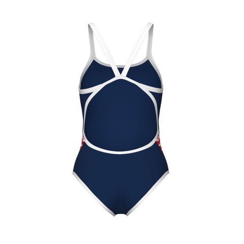WOMEN'S ARENA ICONS SUPER FLY BACK SOLID/NAVY-WHITE KADIN YÜZME MAYOSU