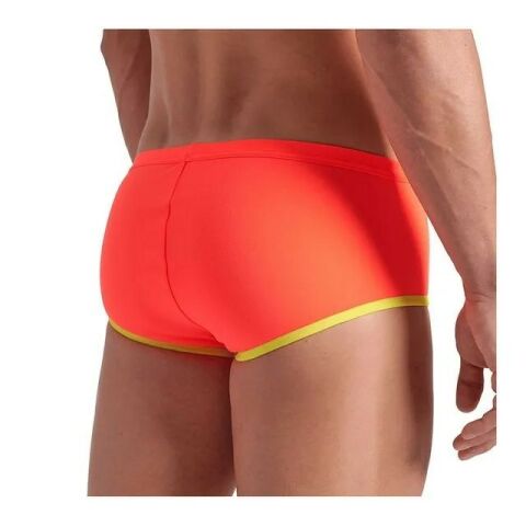 MENS ARENA ONE LOW WAIST SHORT BIGLOGO/BRIGHT CORAL-SOFT GREEN ERKEK MAYOSU