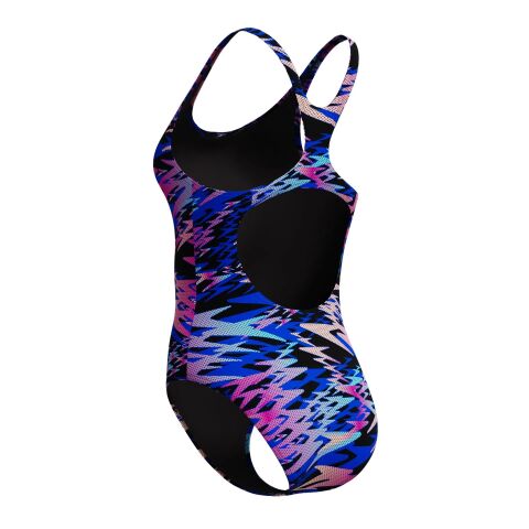 Women's Hyperboom Printed Medalist Swimsuit Blue/P