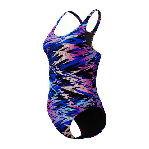 Women's Hyperboom Printed Medalist Swimsuit Blue/P