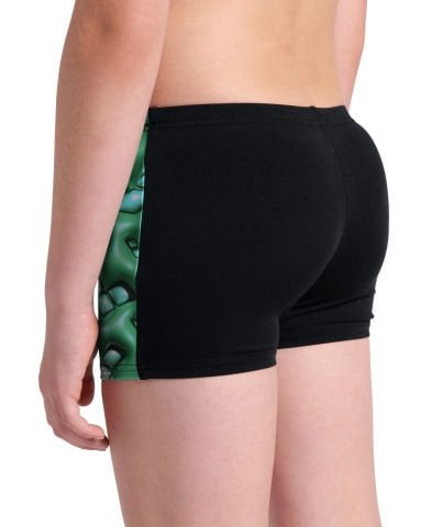 BOYS ARENA LOGO GRAPHIC SWIM SHORT/BLACK-SOFT GREEN MULTI EERKEK ÇOCUK MAYOSU