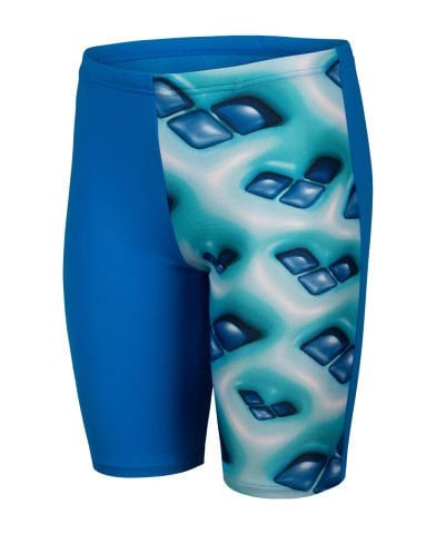 BOYS ARENA LOGO GRAPHIC SWIM JAMMER/BLUE RIVER-WATER MULTI ERKEK ÇOCUK MAYOSU
