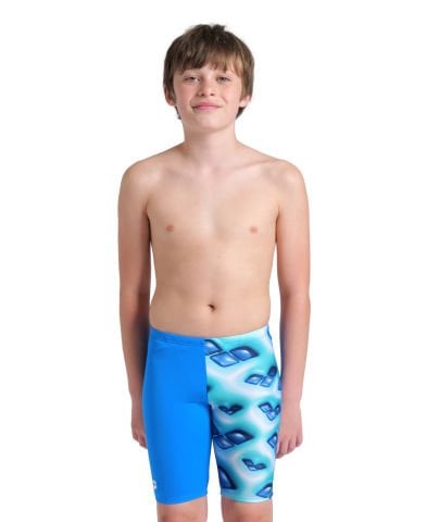 BOYS ARENA LOGO GRAPHIC SWIM JAMMER/BLUE RIVER-WATER MULTI ERKEK ÇOCUK MAYOSU