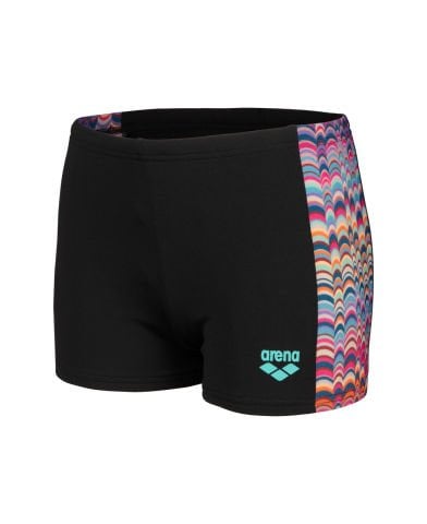 BOYS ARENA ONDULATION SWIM SHORT/BLACK-MULTI VIOLET ERKEK ÇOCUK MAYOSU
