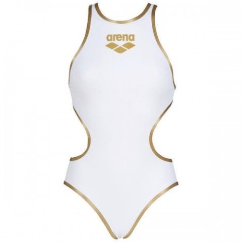 W ARENA ONE BIGLOGO KADIN YÜZÜCÜ MAYOSU / WHITE GOLD