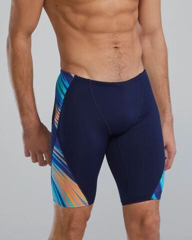 TYR Men's Jammer Swimsuit - Riptidal/NAVY TEAL ORANGE erkek mayosu