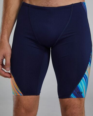 TYR Men's Jammer Swimsuit - Riptidal/NAVY TEAL ORANGE erkek mayosu