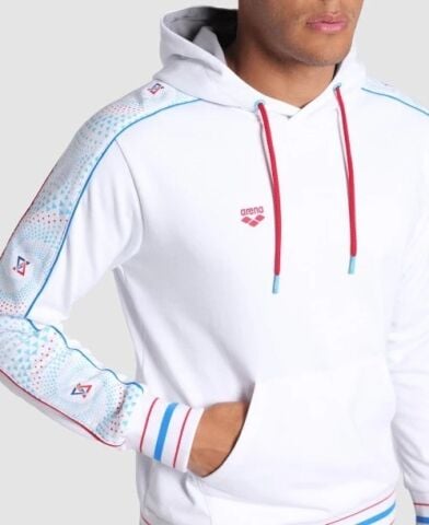 ARENA FIREFLOW HOODED SWEAT INSERTS WHITE