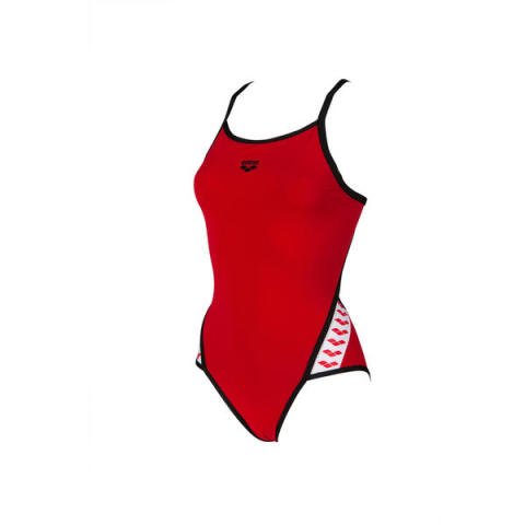 W TEAM STRIPE SUPER FLY BACK ONE PIECE KADIN YÜZÜCÜ MAYOSU/  RED BLACK