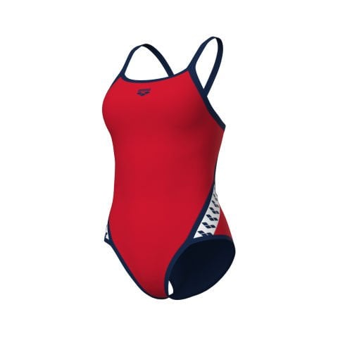 WOMEN'S ARENA ICONS SUPER FLY BACK SOLID/RED-NAVY KADIN YÜZME MAYOSU