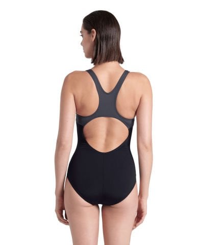 WOMEN'S ARENA LOGO KIKKO SWIMSUIT CONTROLPRO LOW/BLACK-WHITE KADIN MAYOSU