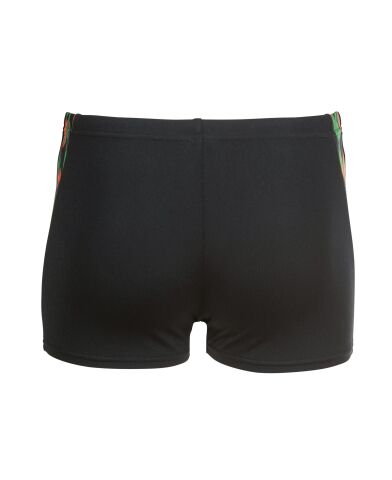 B ARENA PRINT SWIM SHORT BLACK ORANGE erkek çocuk mayosu