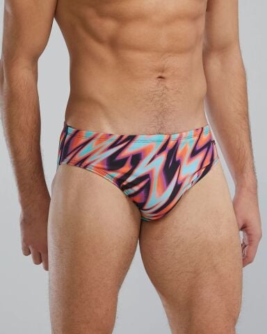 TYR Men's Brief - Disarray/ ORANGE MULTI erkek mayosu
