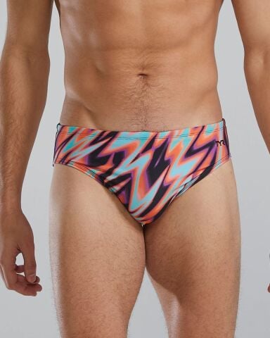 TYR Men's Brief - Disarray/ ORANGE MULTI erkek mayosu
