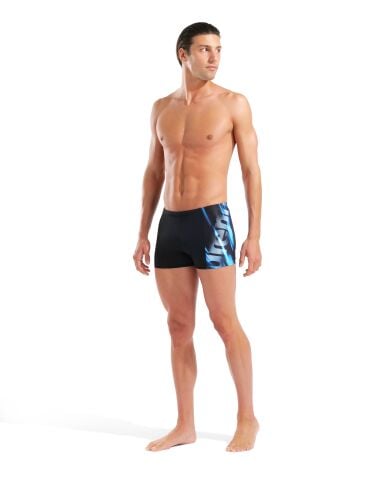 M ARENA PLACEMENT SWIM SHORT BLACK erkek mayosu