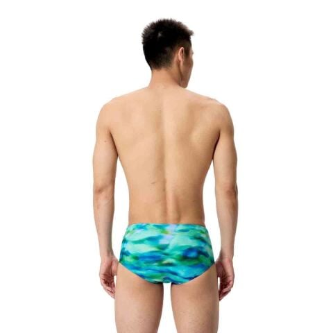 Speedo Mens Printed 13.5 cm Brief - Turquoise / Green erkek mayosu