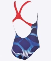 G SPIDER JR ONE PIECE L KIZ ÇOCUK YÜZÜCÜ MAYOSU / NAVY-RED