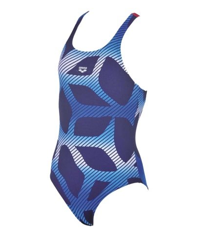 G SPIDER JR ONE PIECE L KIZ ÇOCUK YÜZÜCÜ MAYOSU / NAVY-RED