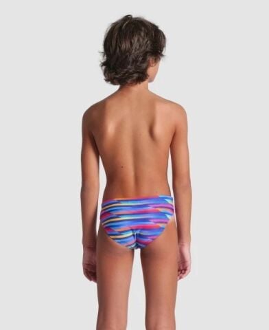 BOYS ARENA RACING STRIPE SWIM BRIEF/ NAVY-NAVY MULTI ERKEK ÇOCUK MAYOSU