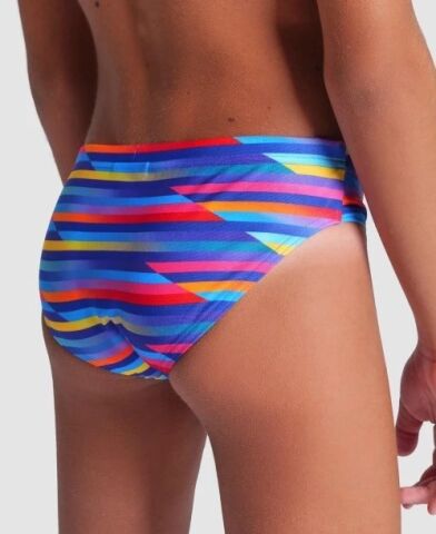 BOYS ARENA RACING STRIPE SWIM BRIEF/ NAVY-NAVY MULTI ERKEK ÇOCUK MAYOSU