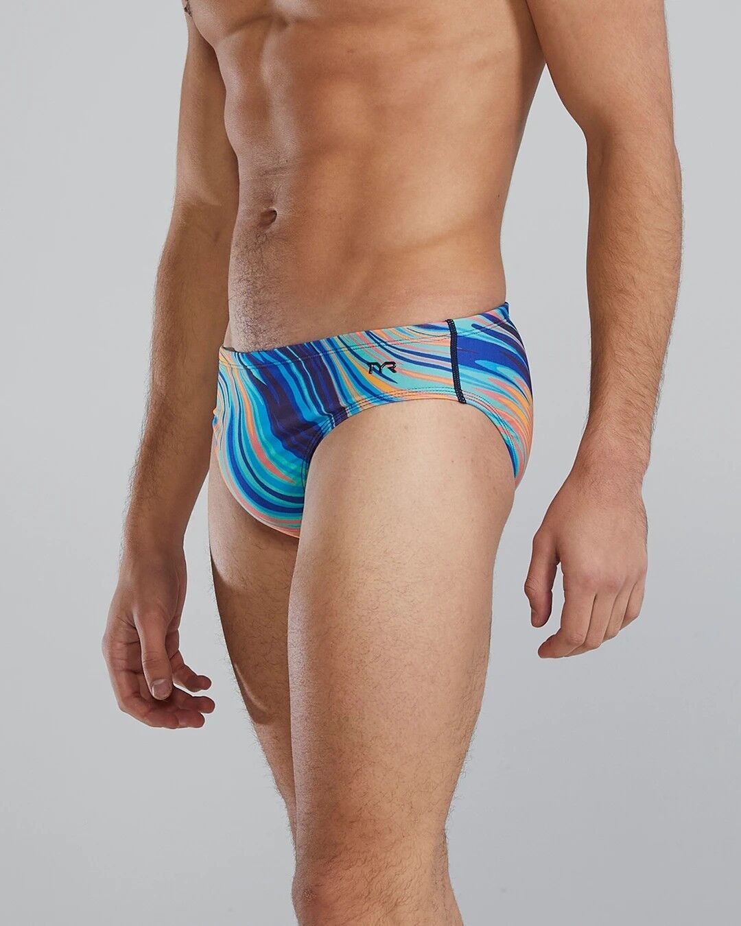 TYR Men's Brief Swimsuit - RIPTIDAL/TEAL ORANGE erkek mayosu