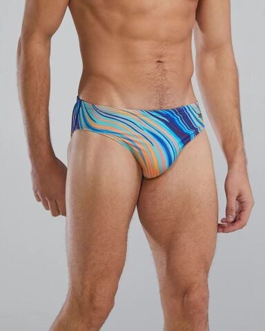 TYR Men's Brief Swimsuit - RIPTIDAL/TEAL ORANGE erkek mayosu