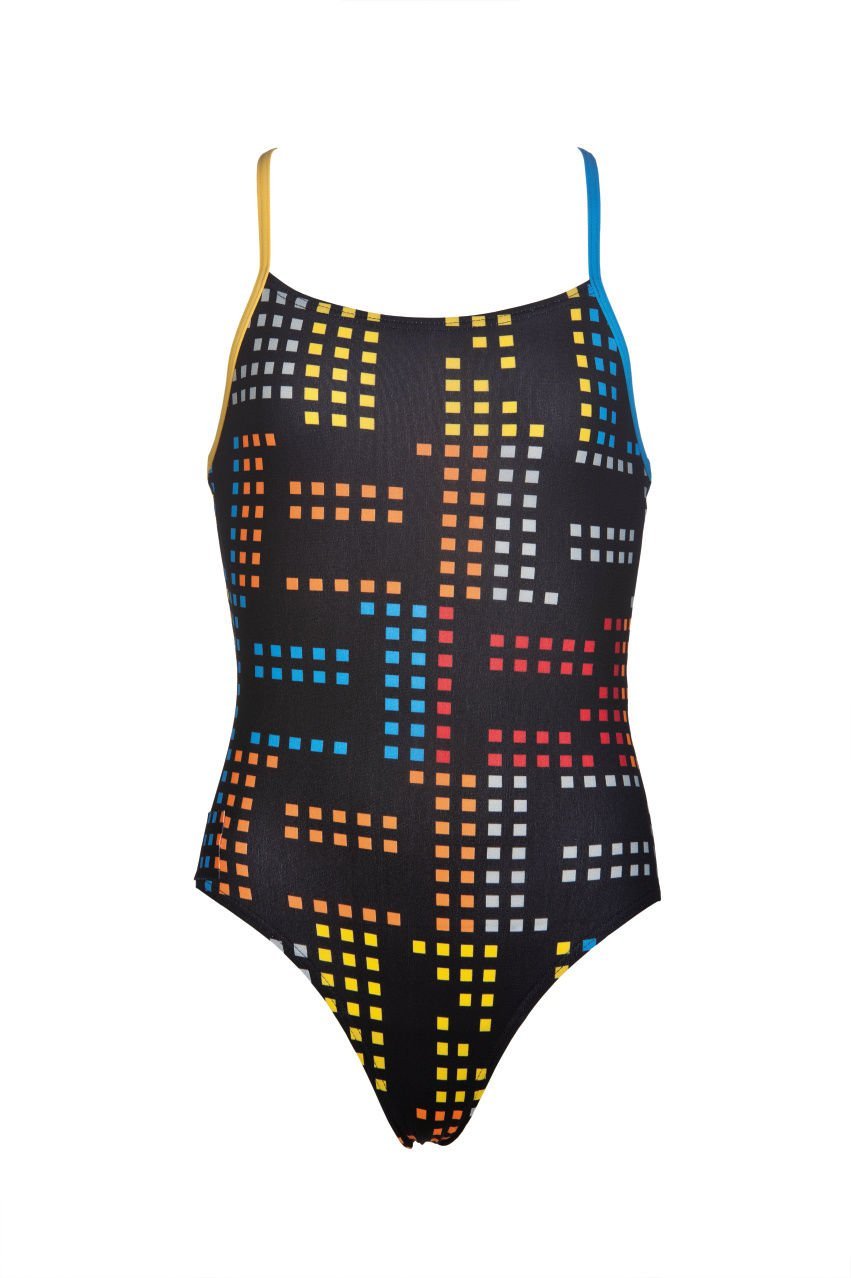 G NEON JR ONE PIECE KIZ ÇOCUK YÜZÜCÜ MAYOSU  / BLACK, TURQUOISE