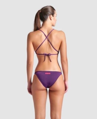 WOMENS TEAM SWIM TOP TIE BACK SOLID/PLUM-BRIGHT CORAL BİKİNİ ÜSTÜ
