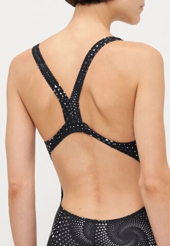 WOMEN'S ARENA PRINTED FULL BODY/TEAM BLACK kadın mayosu