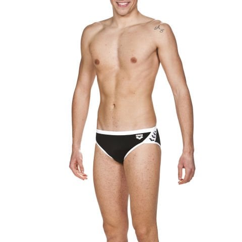 M TEAM STRIPE BRIEF ERKEK YÜZÜCÜ MAYOSU /   BLACK WHITE