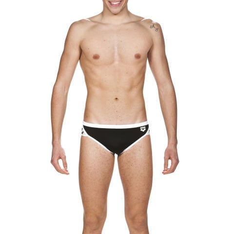 M TEAM STRIPE BRIEF ERKEK YÜZÜCÜ MAYOSU /   BLACK WHITE